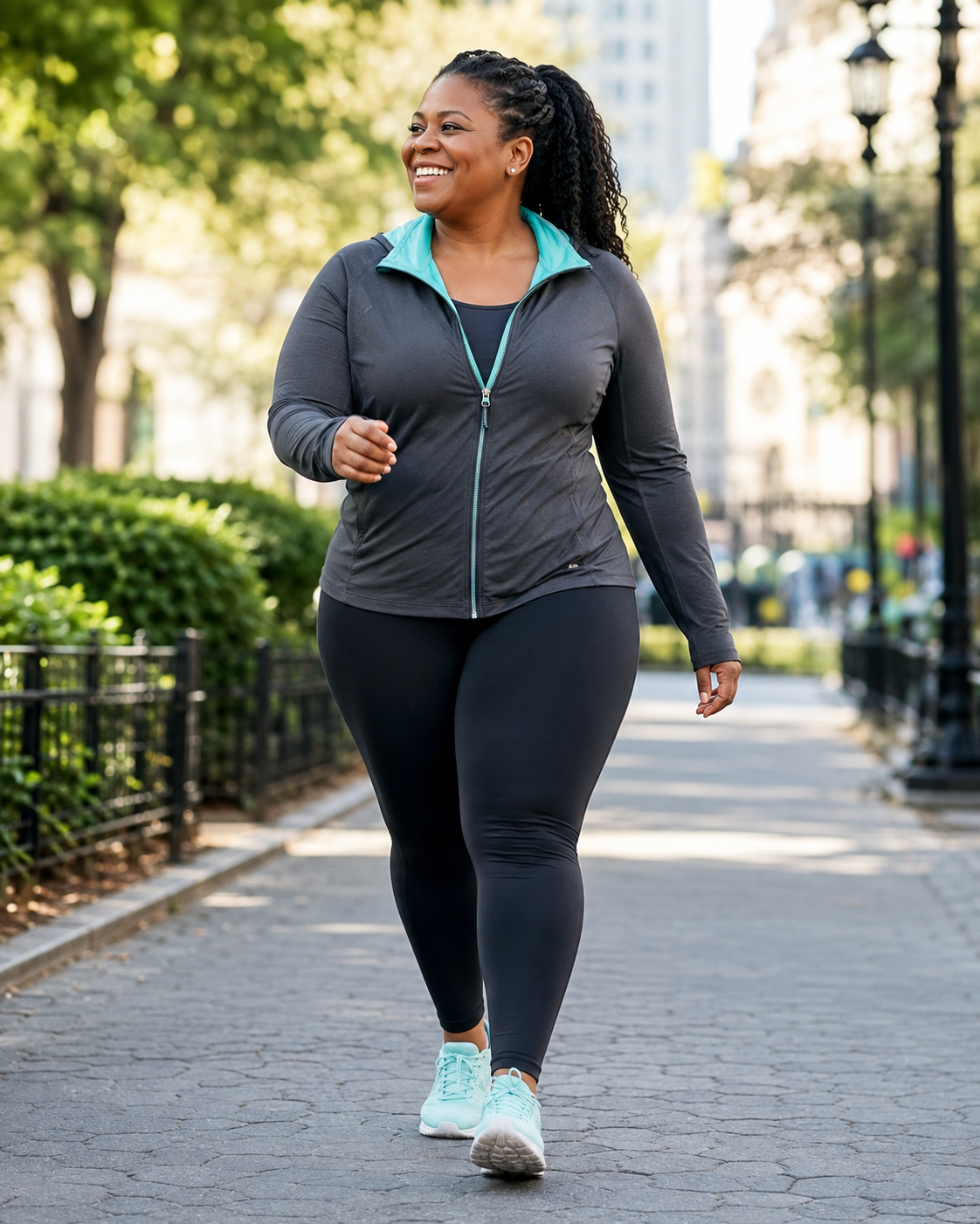 Woman enjoying a walk outdoors